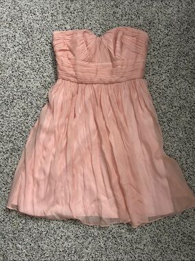 j crew dusty shale bridesmaid dress Bridesmaids wore various styles of chiffon J.Crew dresses in the bride's favorite colordusty shale
